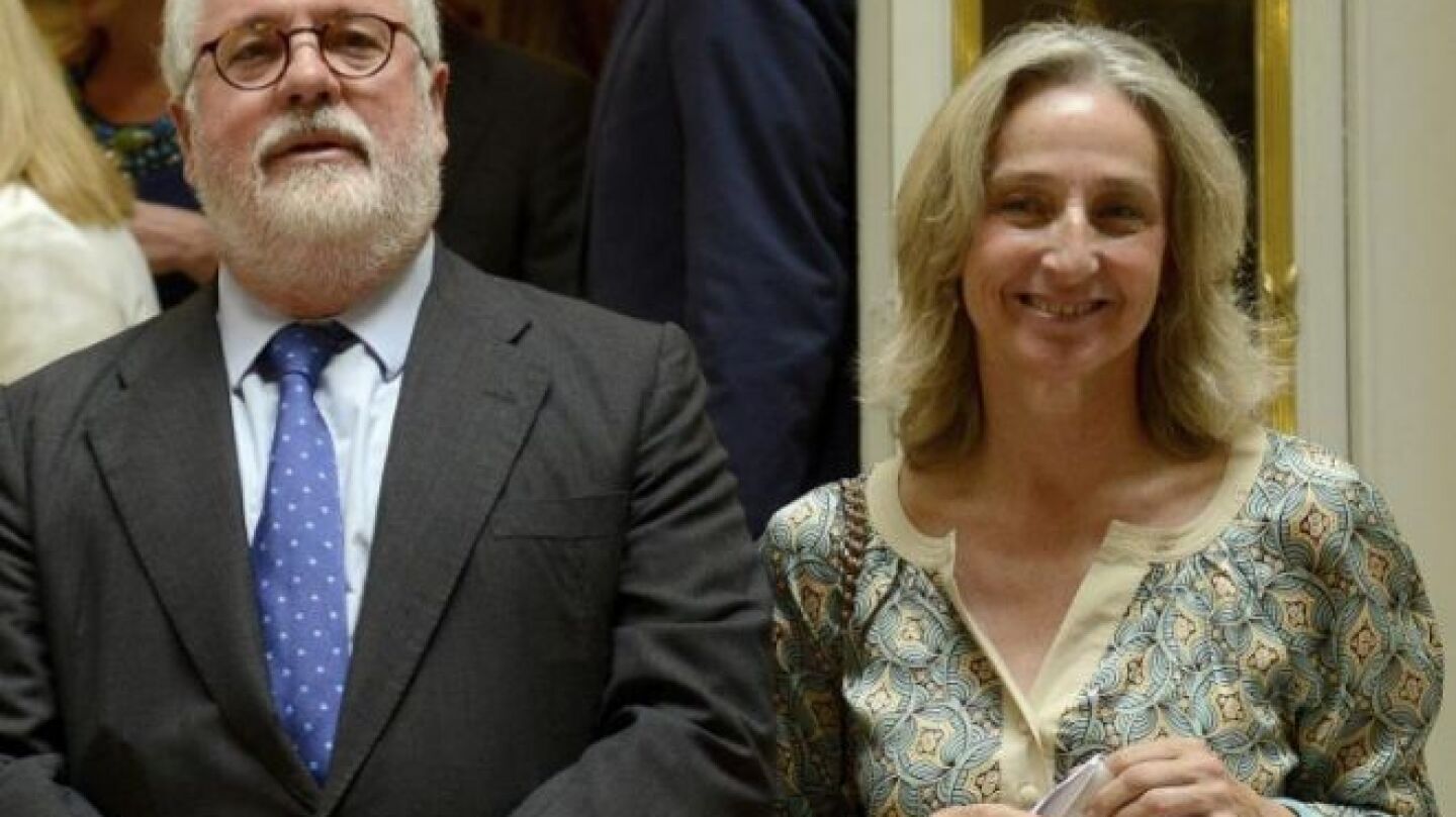 Miguel Arias Ca&ntilde;ete y su mujer, Micaela Domecq