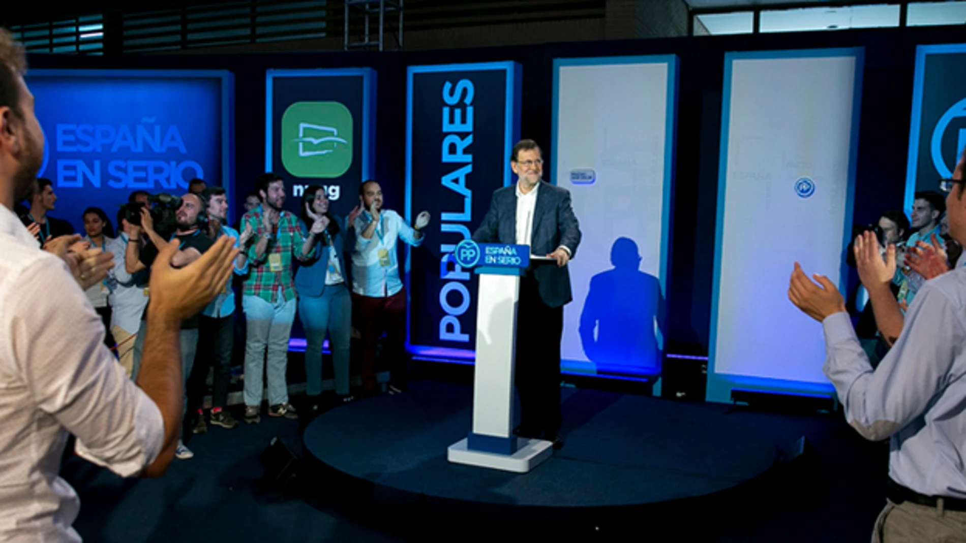 Mariano Rajoy en una convención de las Nuevas Generaciones del PP