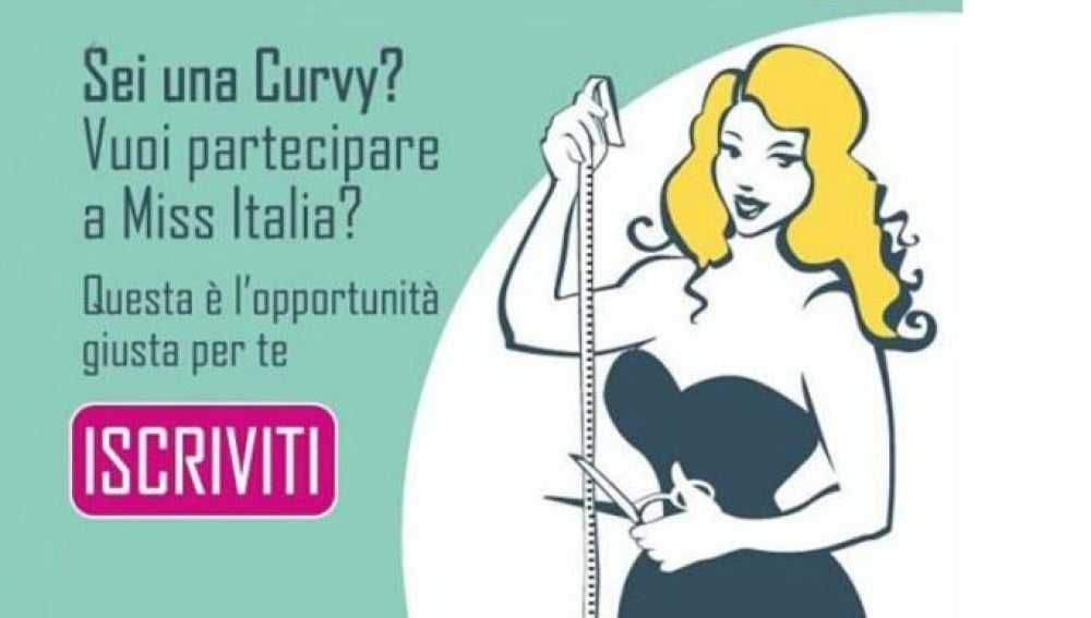 Cartel del concurso de miss Italia