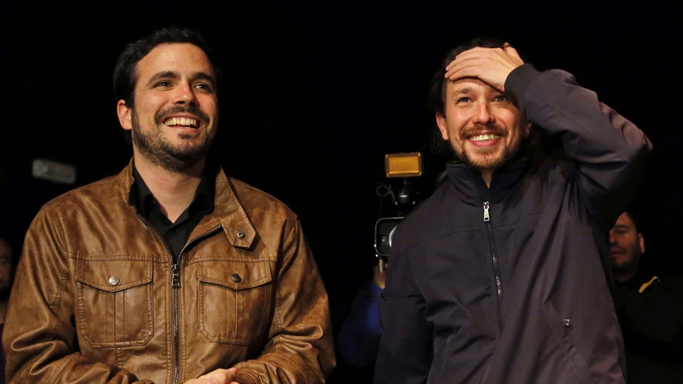 Alberto Garzón y Pablo Iglesias
