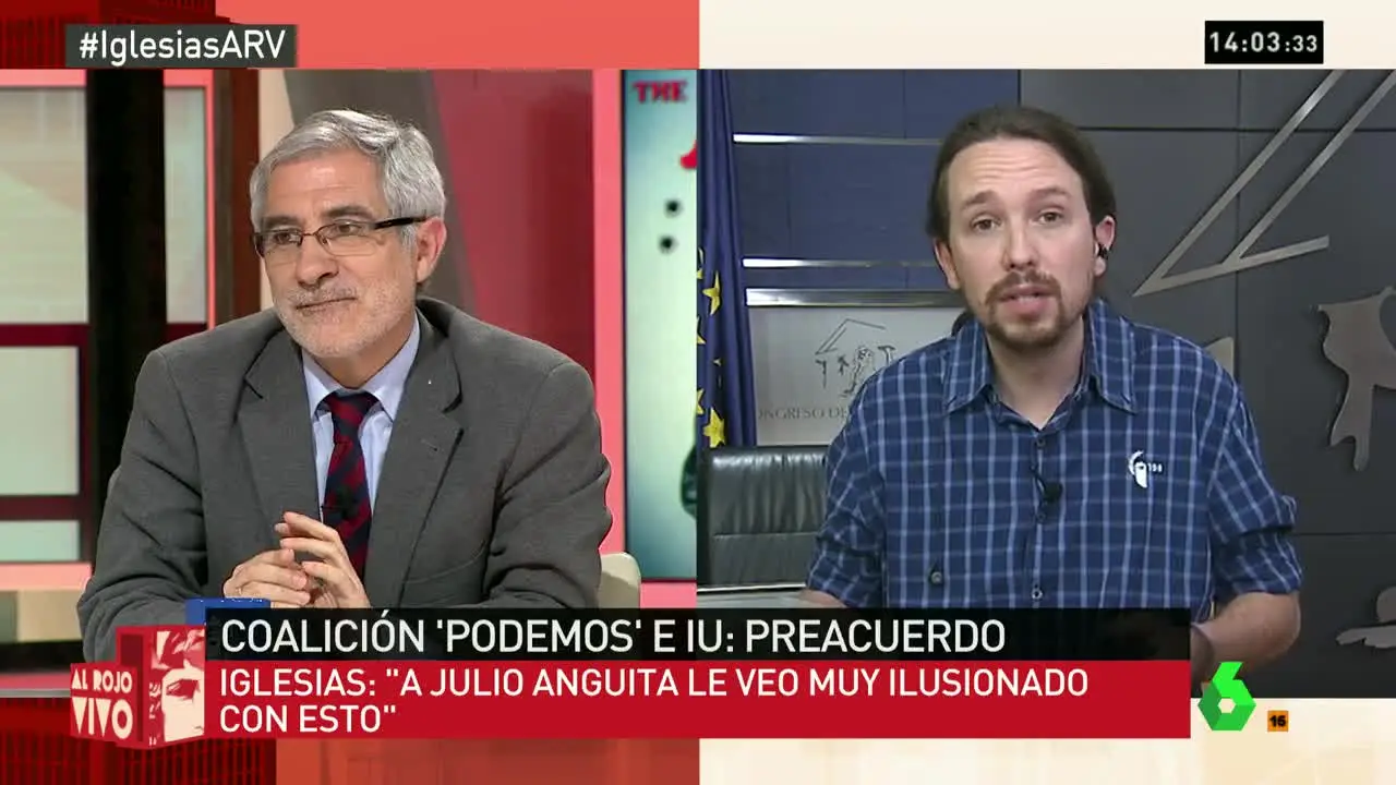 Gaspar Llamazares y Pablo Iglesias