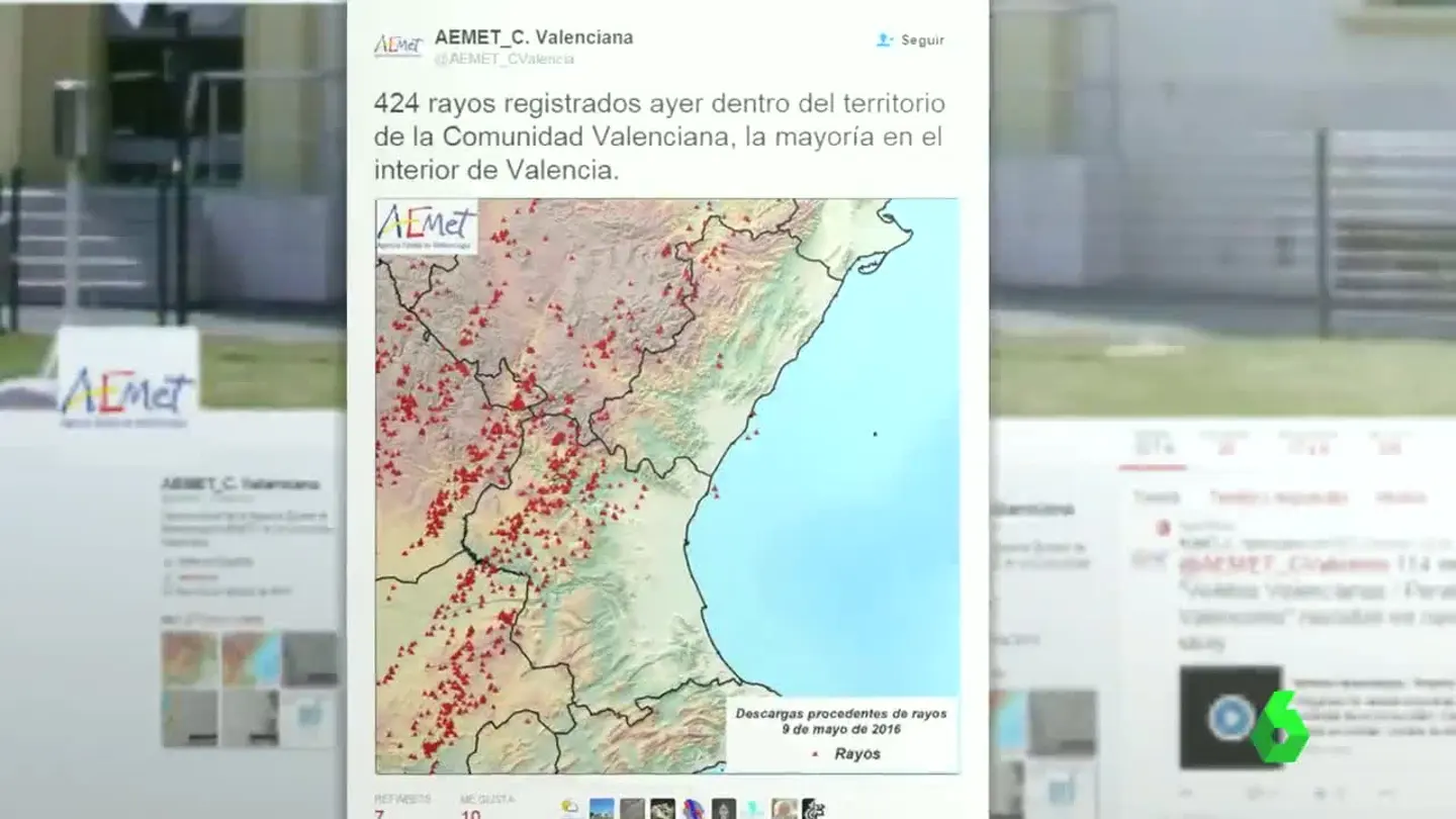 Registran 424 rayos en Valencia Registran 424 rayos en Valencia