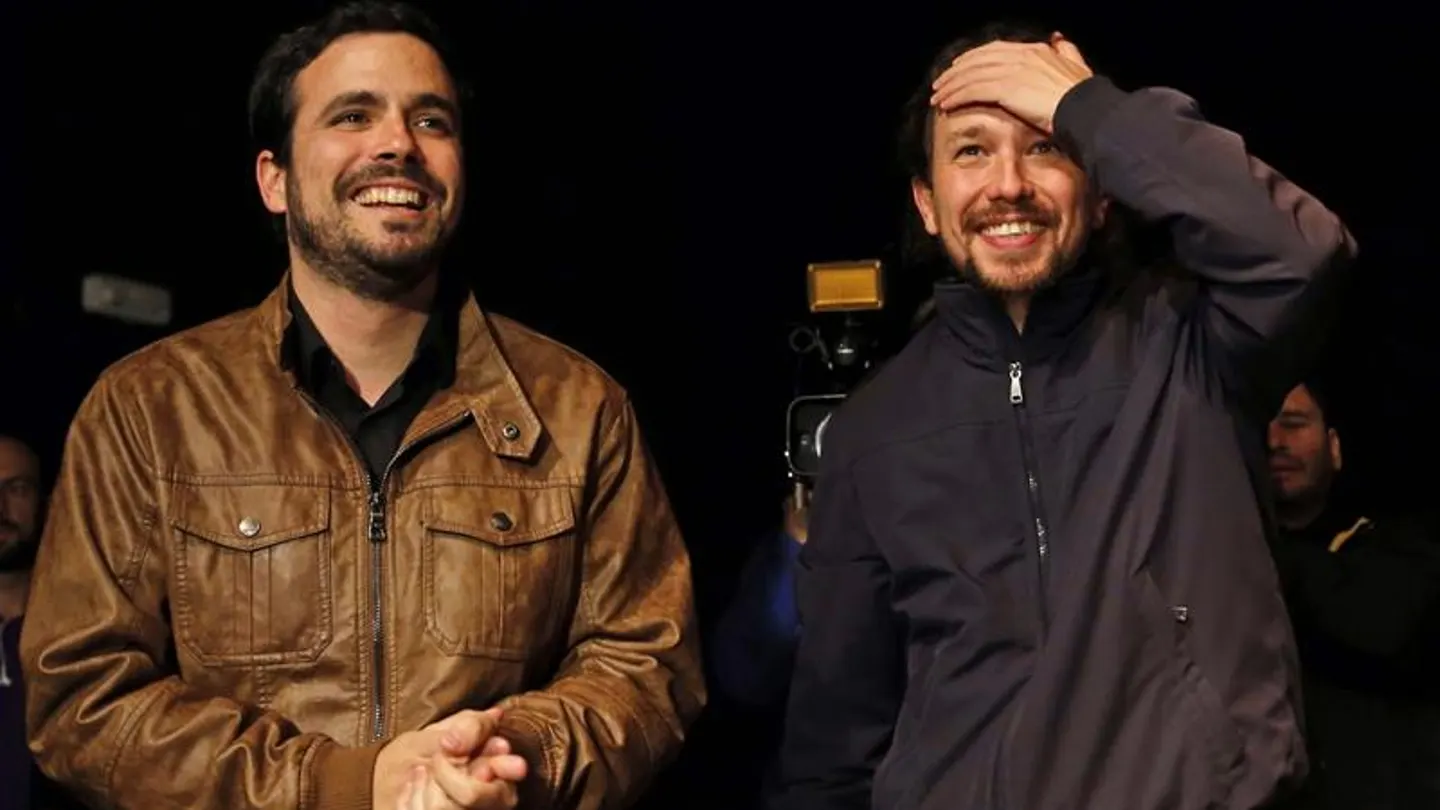 Pablo Iglesias y Alberto Garzon Pablo Iglesias y Alberto Garzon