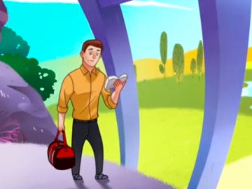 Un dibujo de un hombre leyendo un libro Un dibujo de un hombre leyendo un libro