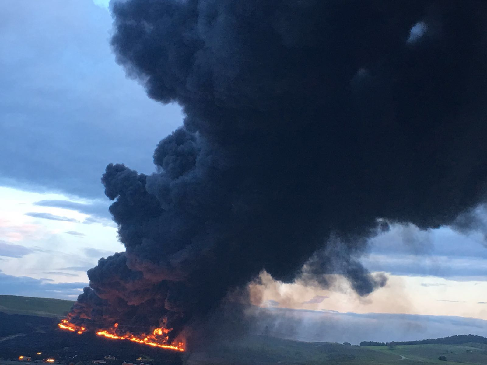 Humo provocado por el incendio en Seseña Humo provocado por el incendio en Seseña