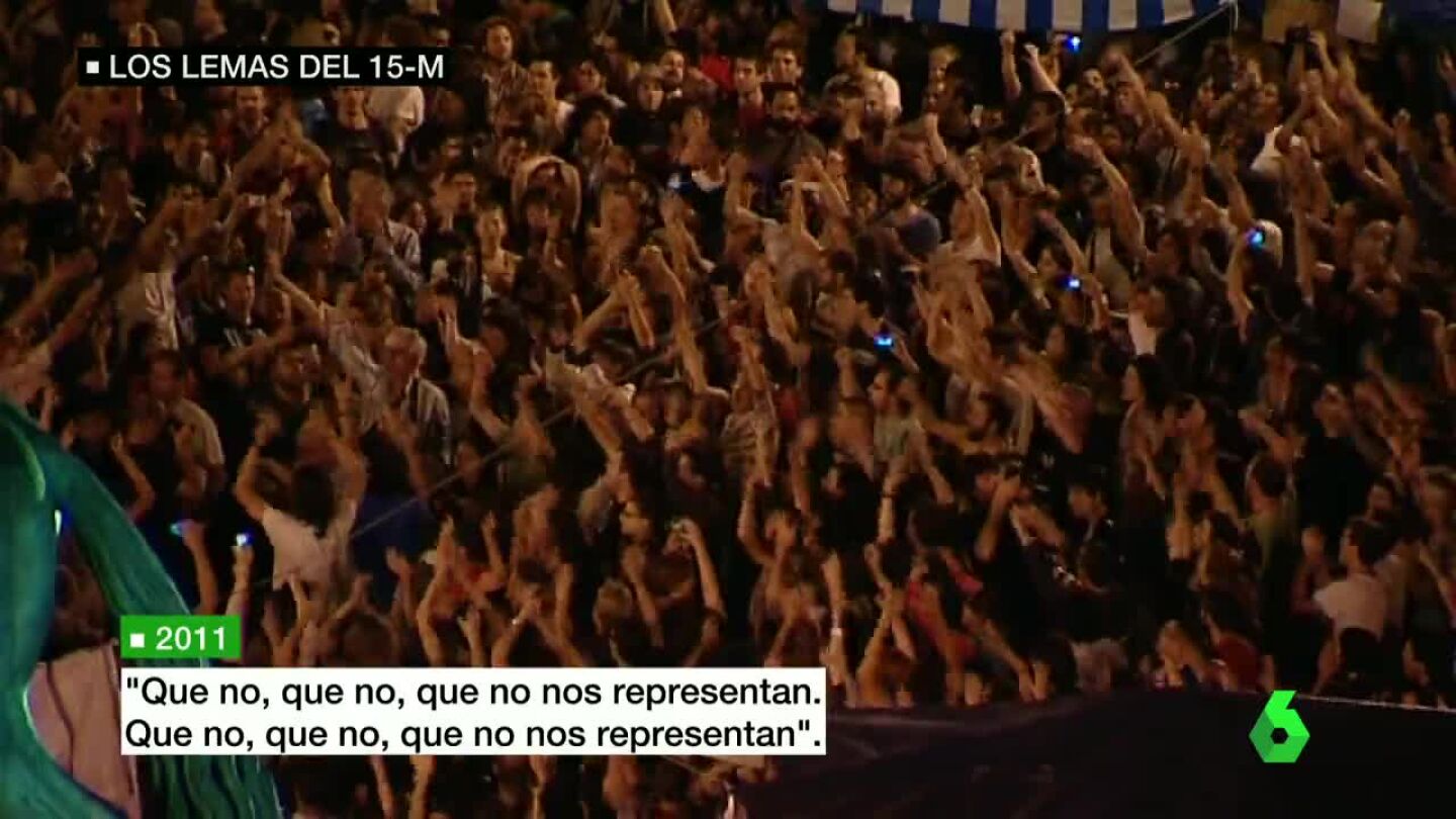 Miles de indignados gritaban contra los pol&iacute;ticos en 2011