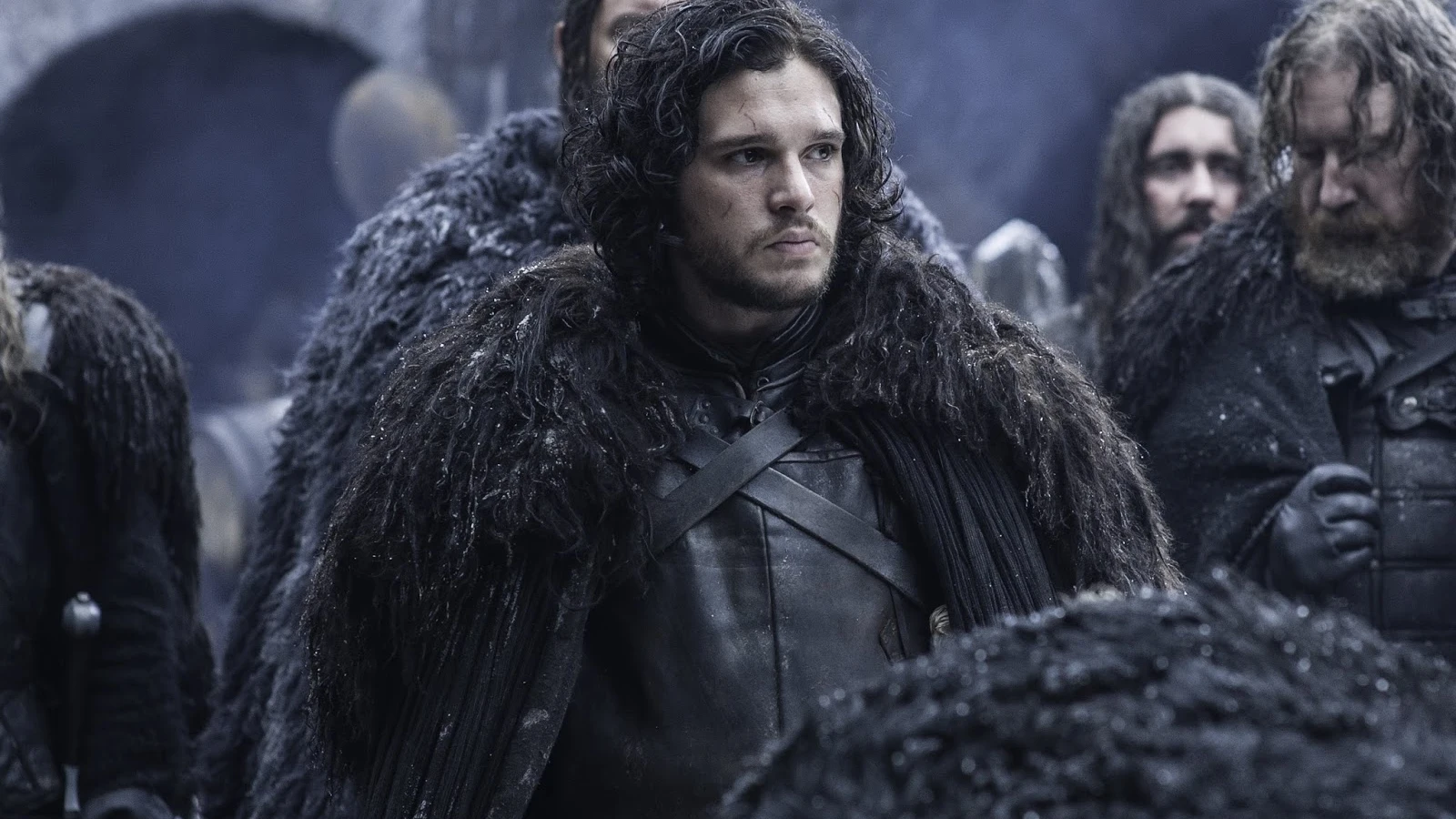 Jon Snow junto a otros miembros de la Guardia de la Noche