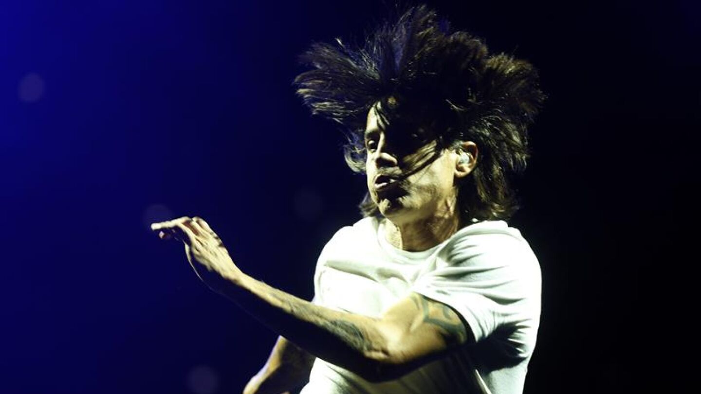 El cantante de la banda estadounidense Red Hot Chili Peppers, Anthony Kiedis