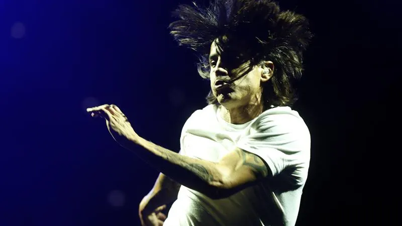 El cantante de la banda estadounidense Red Hot Chili Peppers, Anthony Kiedis