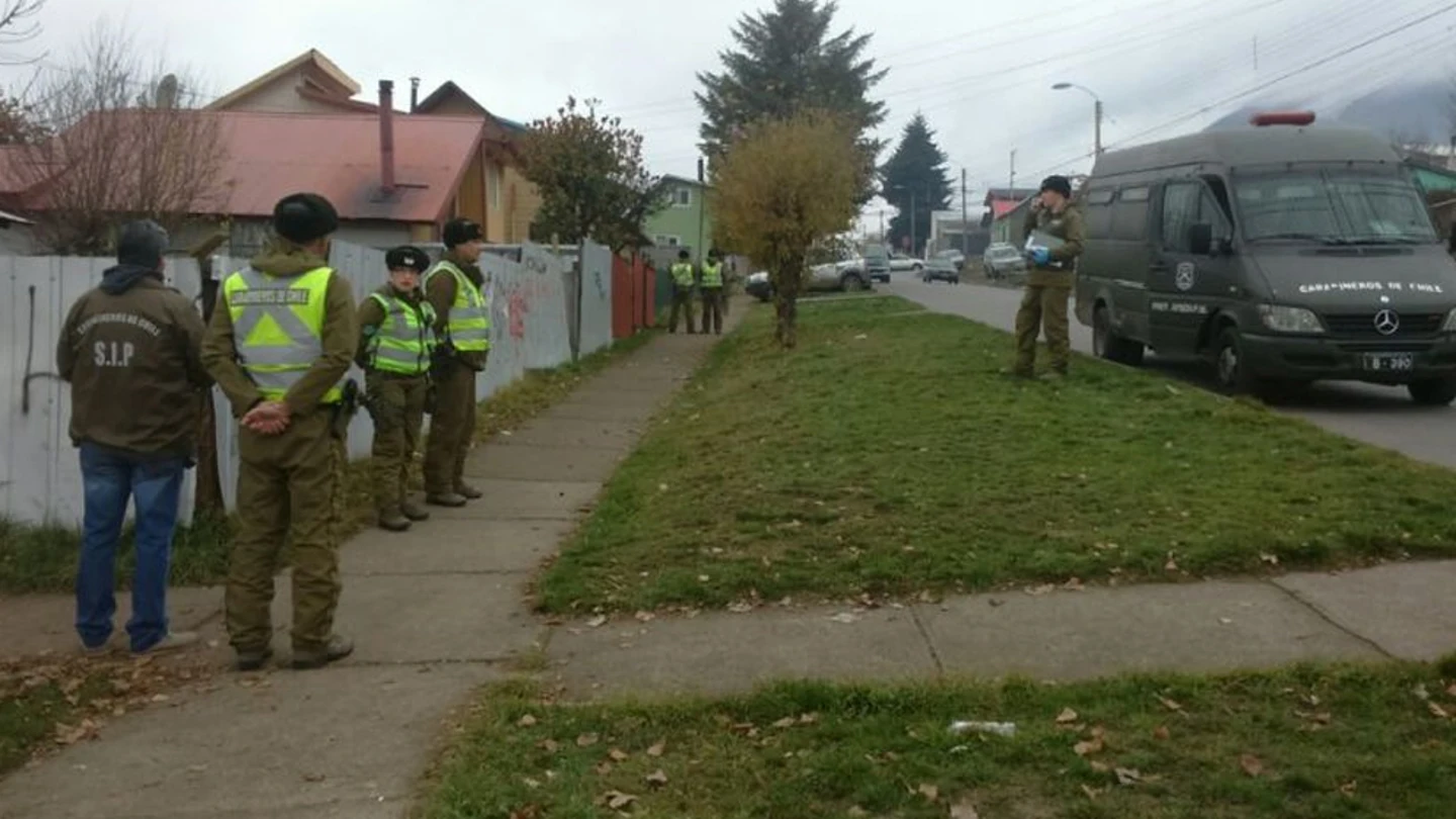 Imagen de la Policía chilena en el lugar de los hechos Imagen de la Policía chilena en el lugar de los hechos