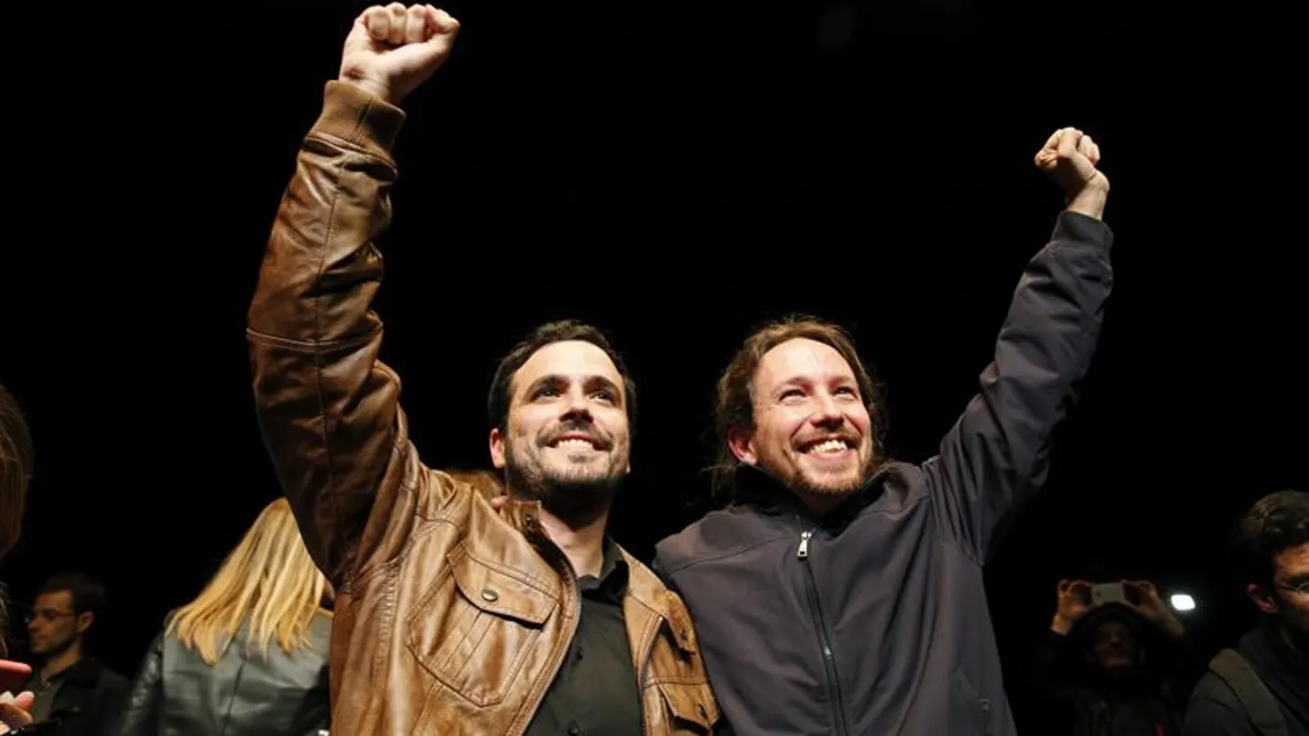 Elecciones generales 2019: Pablo Iglesias y Alberto Garzón, tras el preacuerdo electoral. Elecciones generales 2019