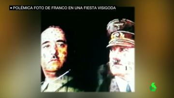 Proyección de Franco y Hitler
