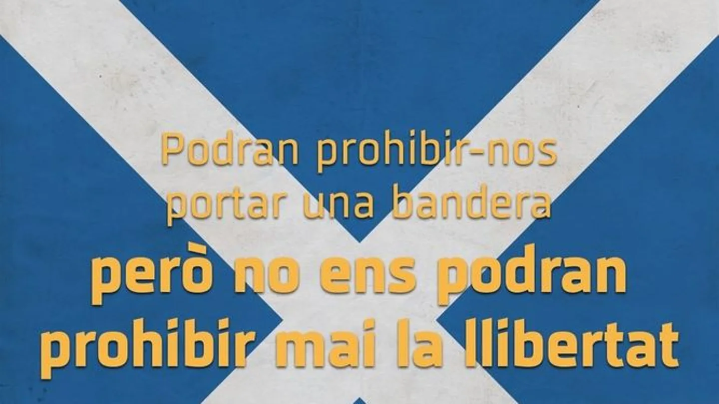 Campaña para portar la bandera de Escocia en la final de Copa Campaña para portar la bandera de Escocia en la final de Copa