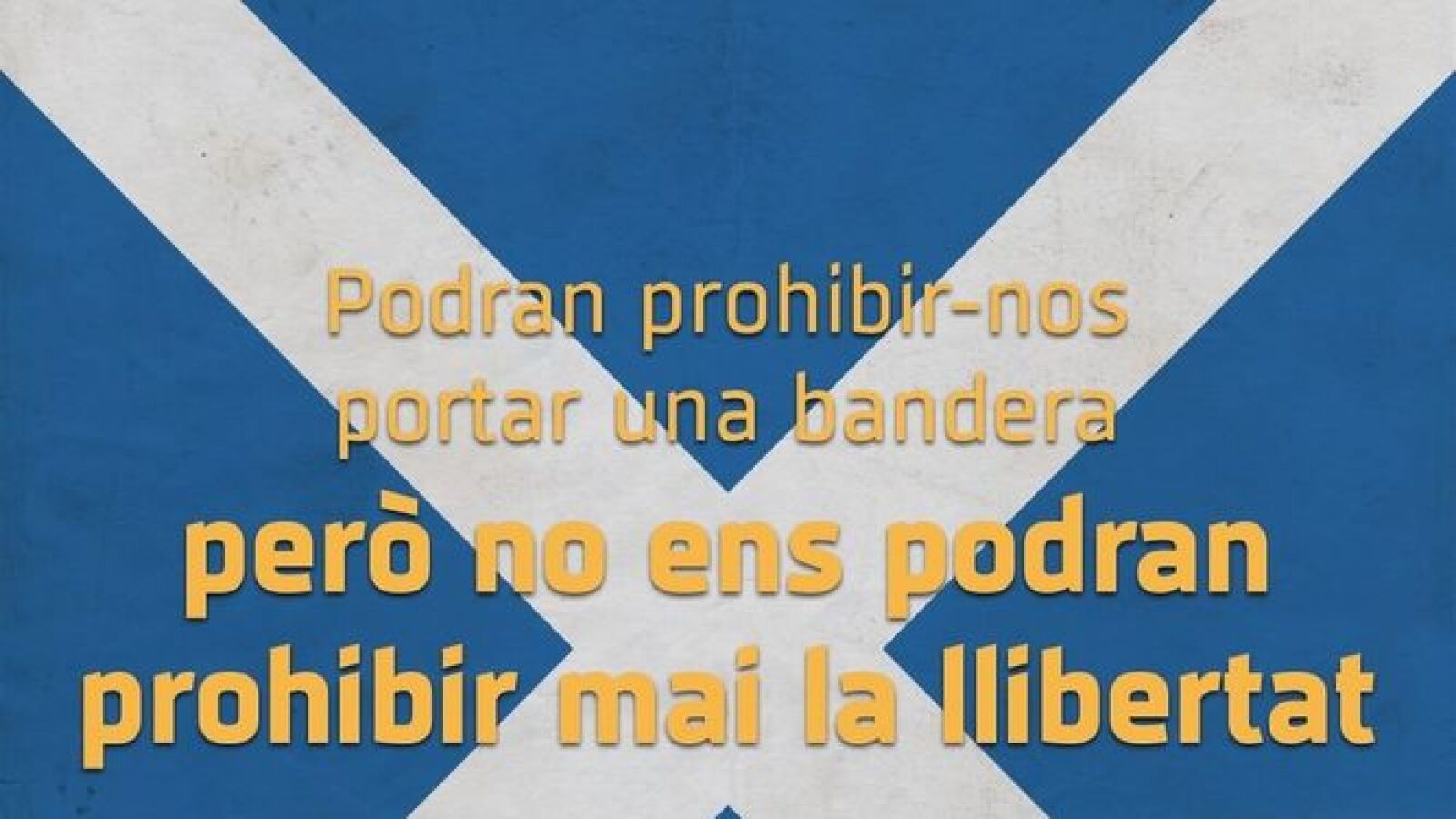 Campa&ntilde;a para portar la bandera de Escocia en la final de Copa