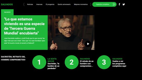 Portada de Salvados, en laSexta.com