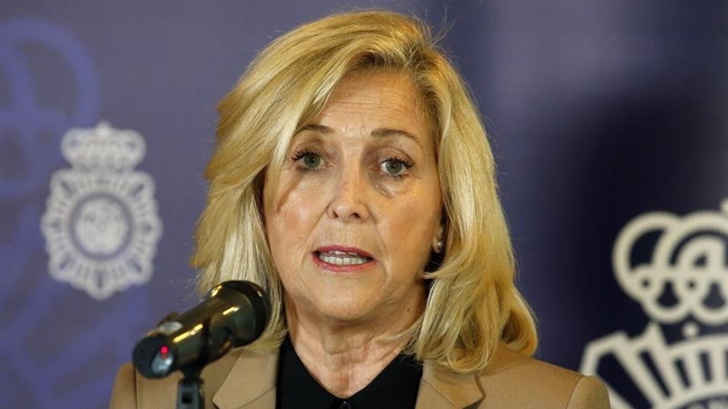 La delegada del Gobierno en Madrid, Concepci&oacute;n Dancausa, durante una rueda de prensa