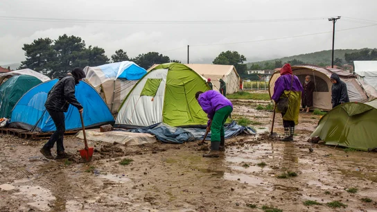 Refugiados en Idomeni Refugiados en Idomeni