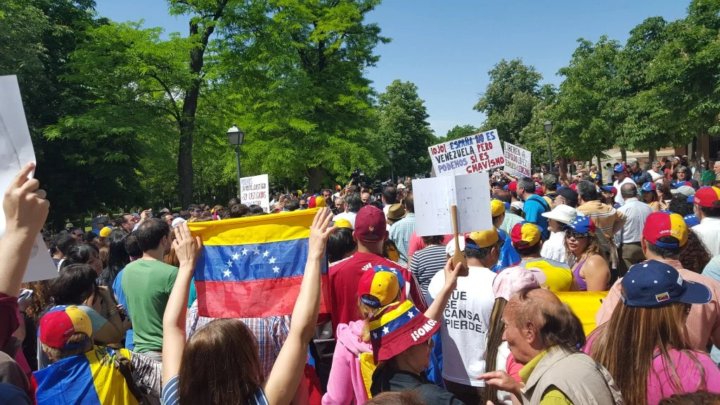 Marcha en Madrid para reivindicar la libertad de los presos políticos en Venezuela 