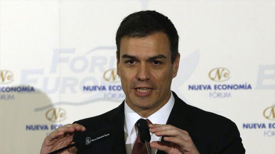 Pedro S&aacute;nchez, en un foro de econom&iacute;a