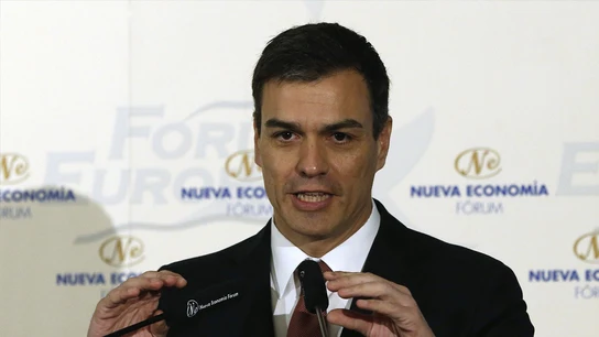 Pedro Sánchez, en un foro de economía Pedro Sánchez, en un foro de economía
