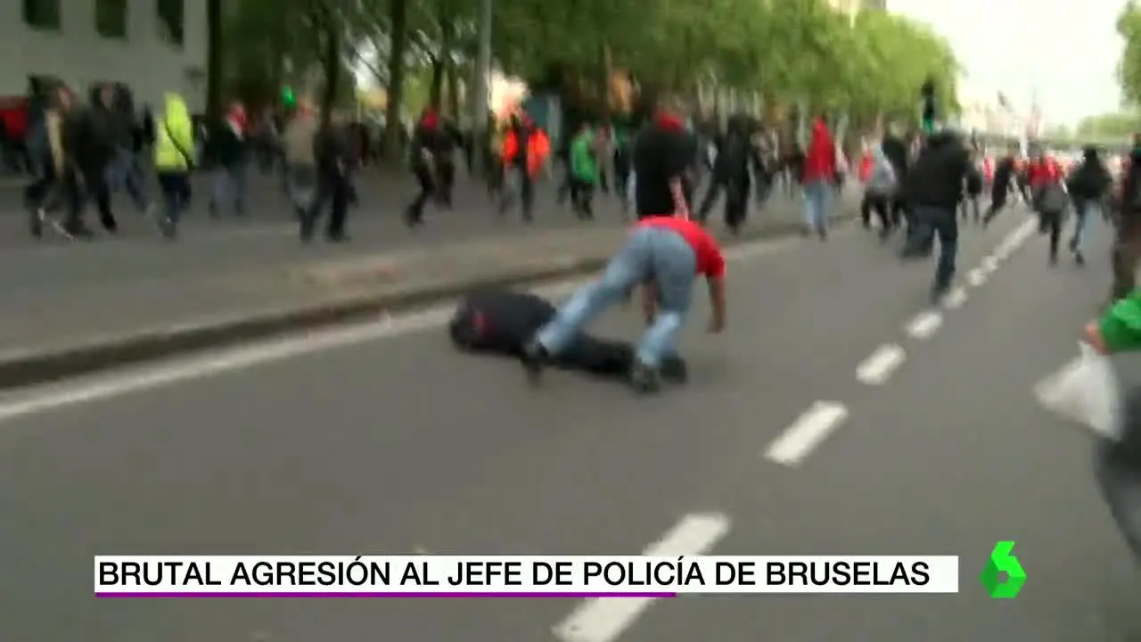 Agresión al jefe de Policía de Bruselas Agresión al jefe de Policía de Bruselas
