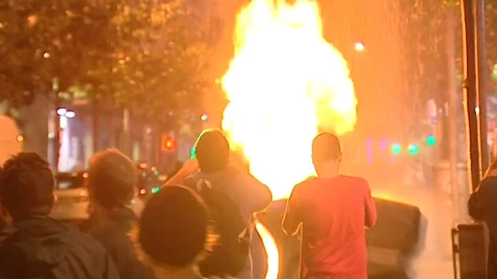 Disturbios en el barrio de Gràcia Disturbios en el barrio de Gràcia
