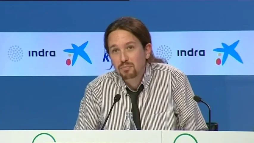 Frame 11.441665 de: Pablo Iglesias: "Si Dios es lo que dice el papa Francisco, creo bastante en sus últimos mensajes"