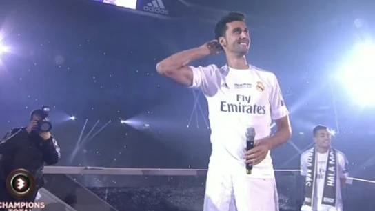 Arbeloa, en la fiesta del Bernabéu Arbeloa, en la fiesta del Bernabéu