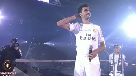 Arbeloa, en la fiesta del Bernabéu