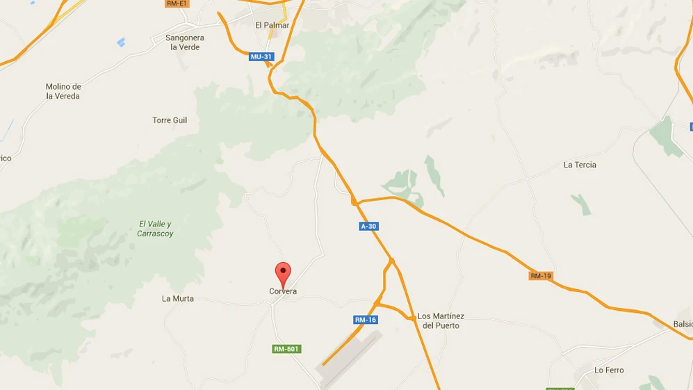 Imagen del lugar donde se ha registrado el terremoto