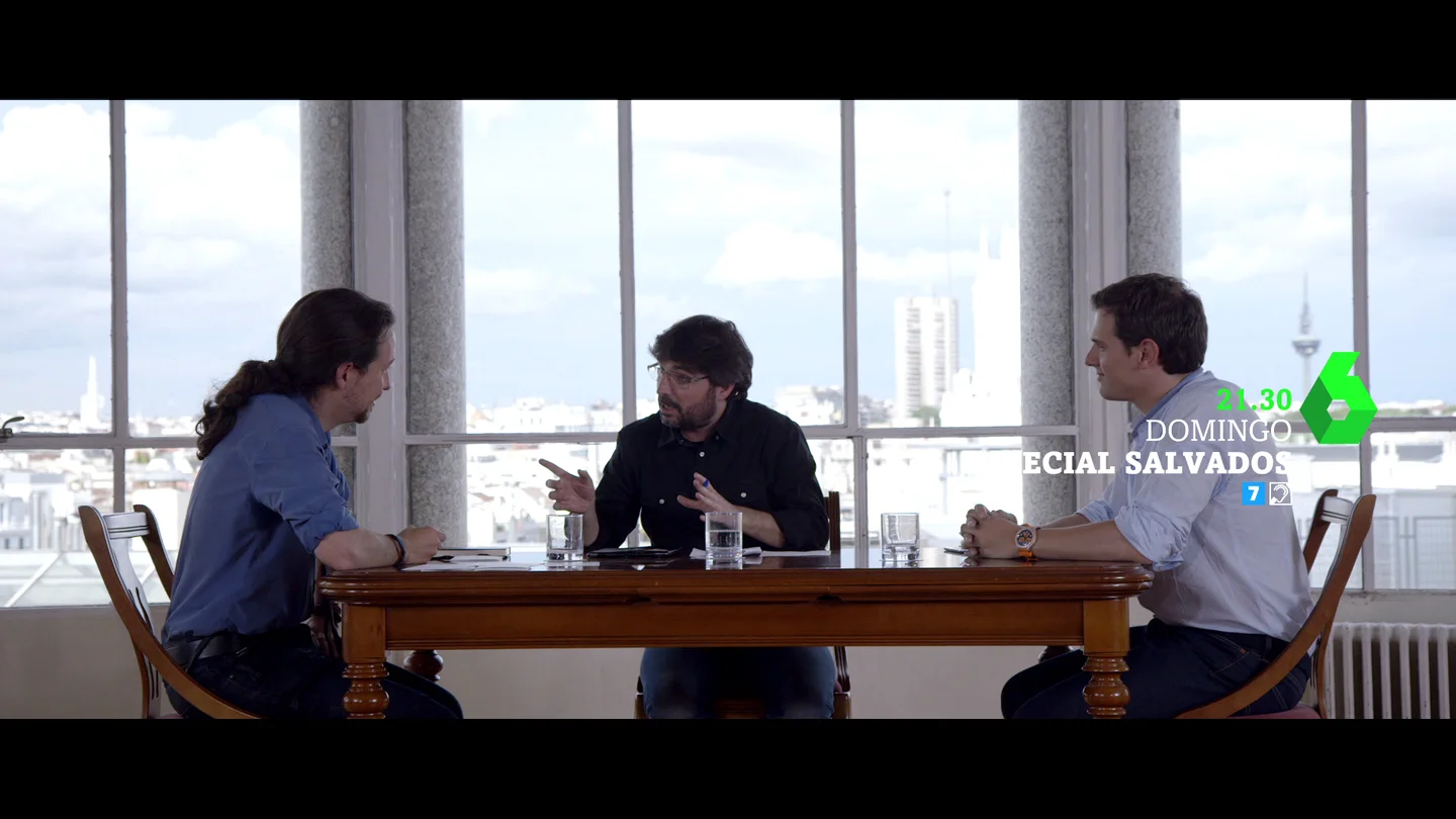 Pablo Iglesias y Albert Rivera en Salvados Pablo Iglesias y Albert Rivera en Salvados