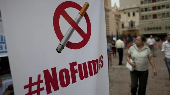 Cartel informativo de una campaña antitabaco. Cartel informativo de una campaña antitabaco.