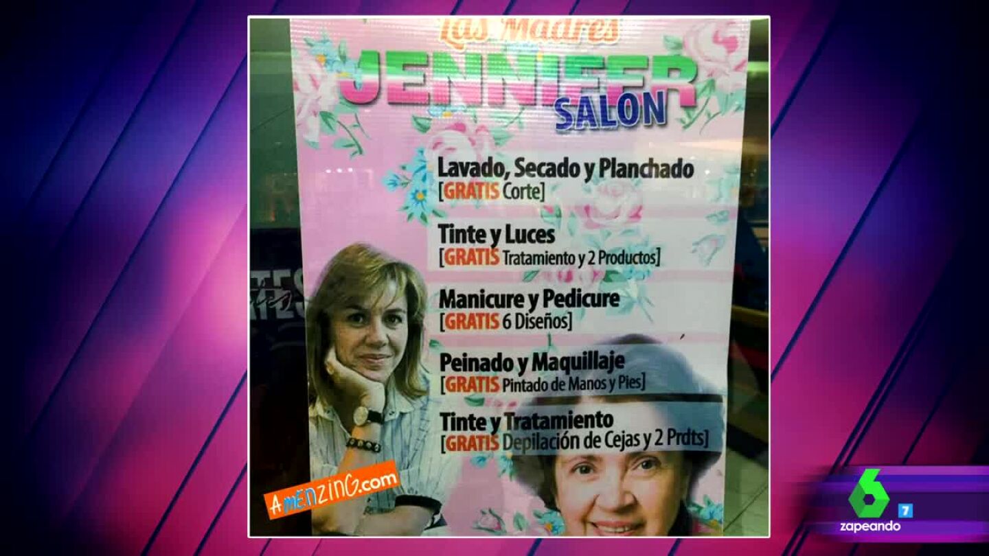 Mar&iacute;a Dolores de Cospedal, imagen de un sal&oacute;n de belleza