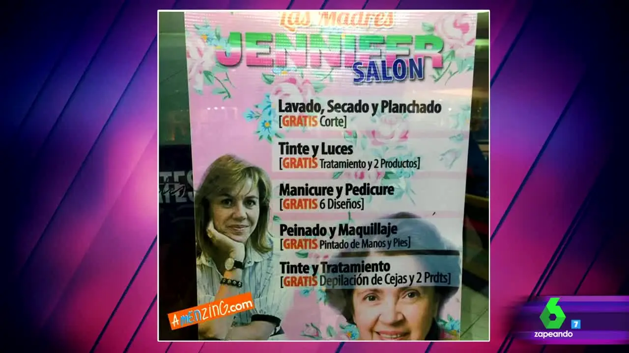 María Dolores de Cospedal, imagen de un salón de belleza