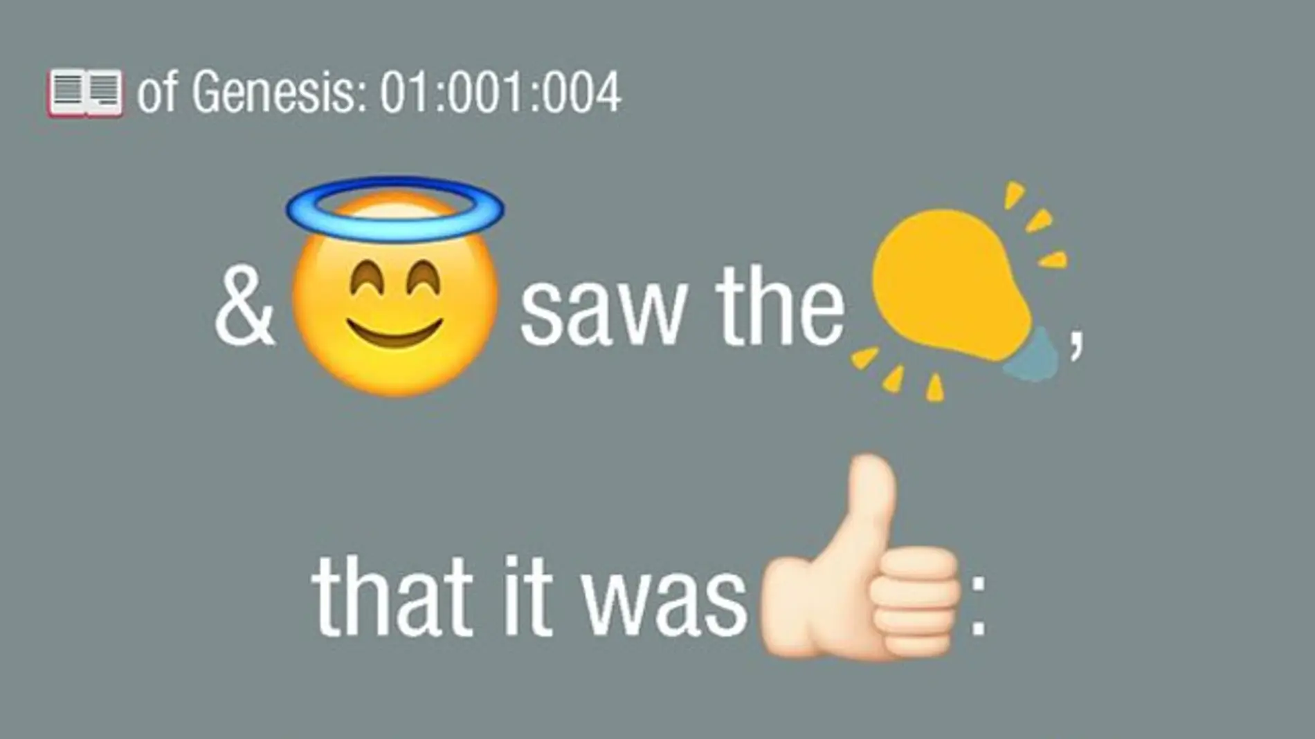 Un pasaje de la Biblia con emojis
