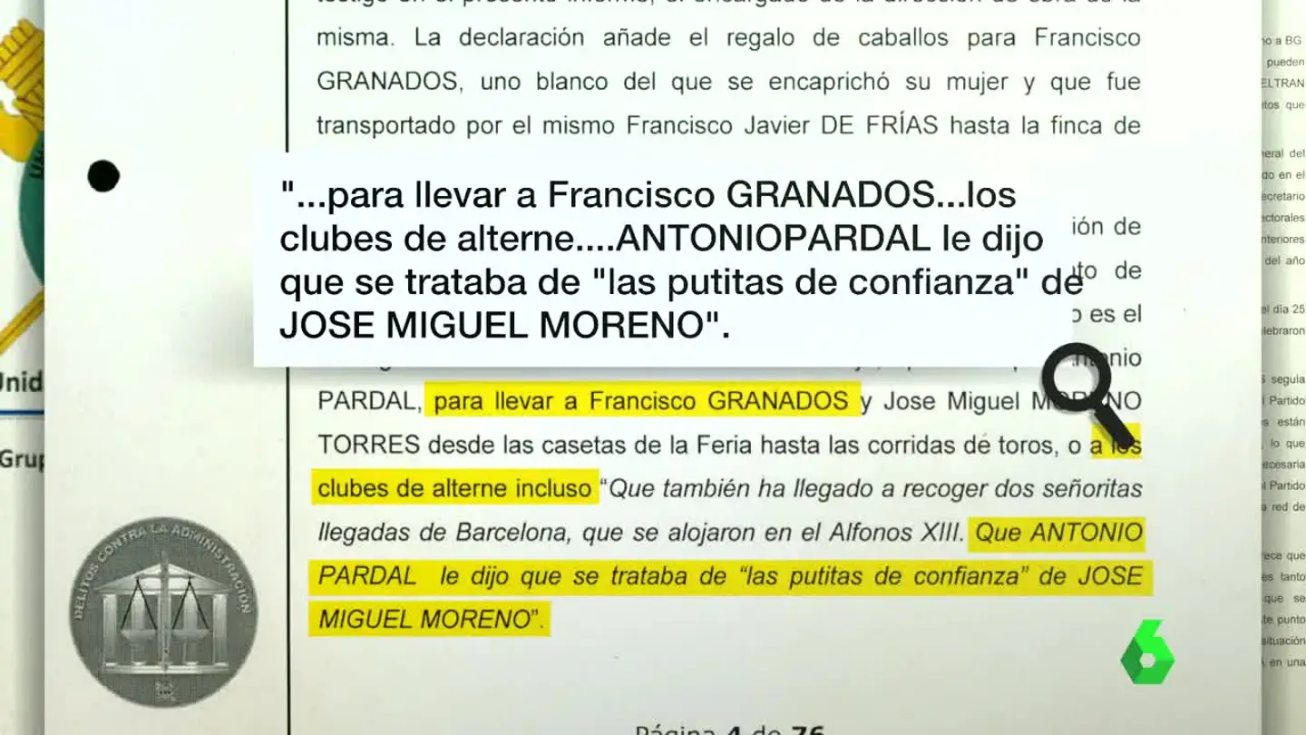 Detalles del sumario de Francisco Granados Detalles del sumario de Francisco Granados