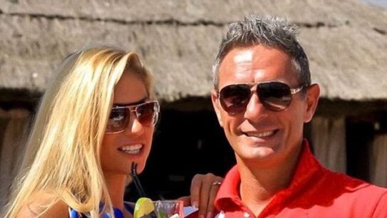 Maria Kukucova junto a su expareja