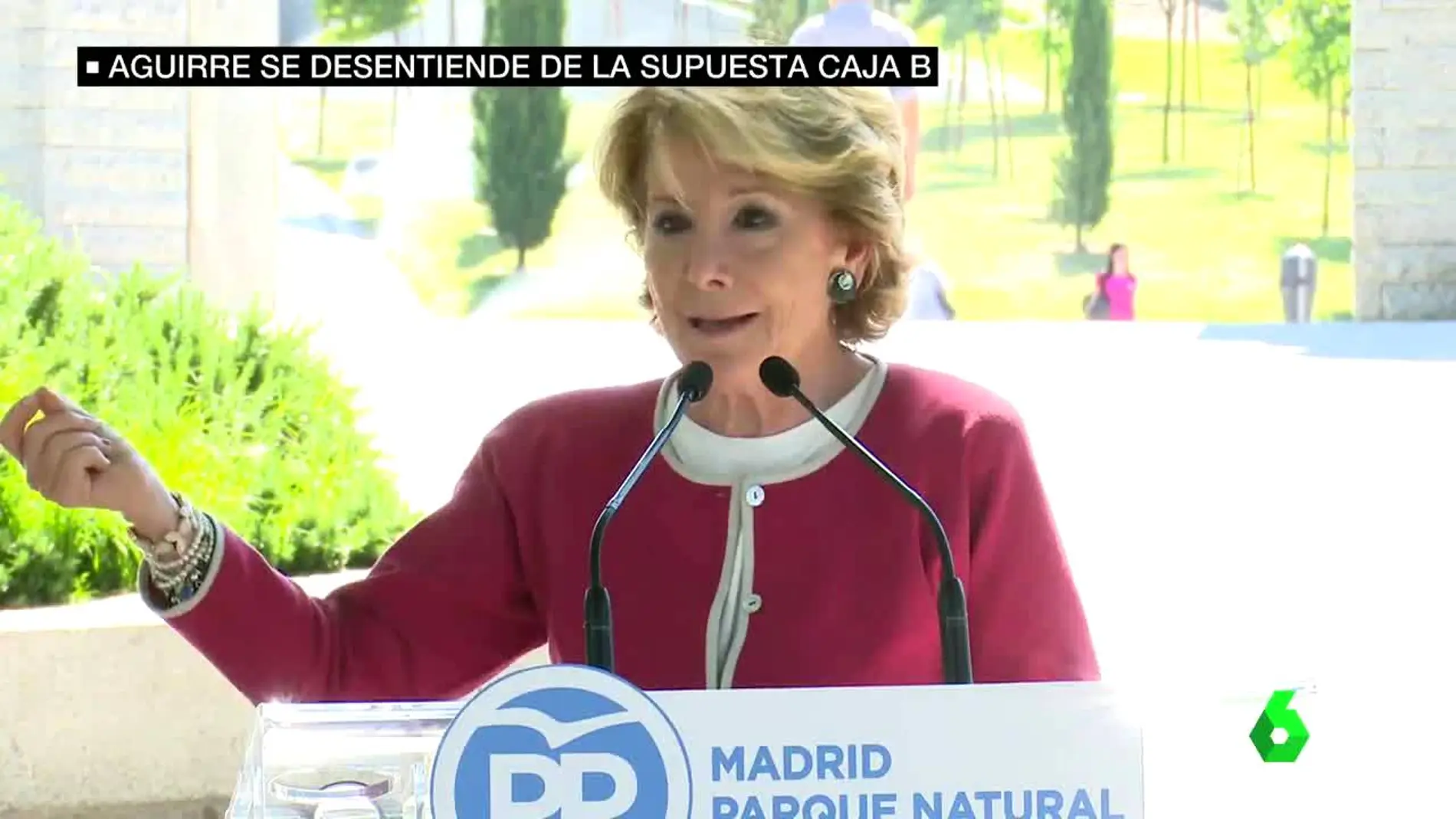 Esperanza Aguirre comparece ante los medios