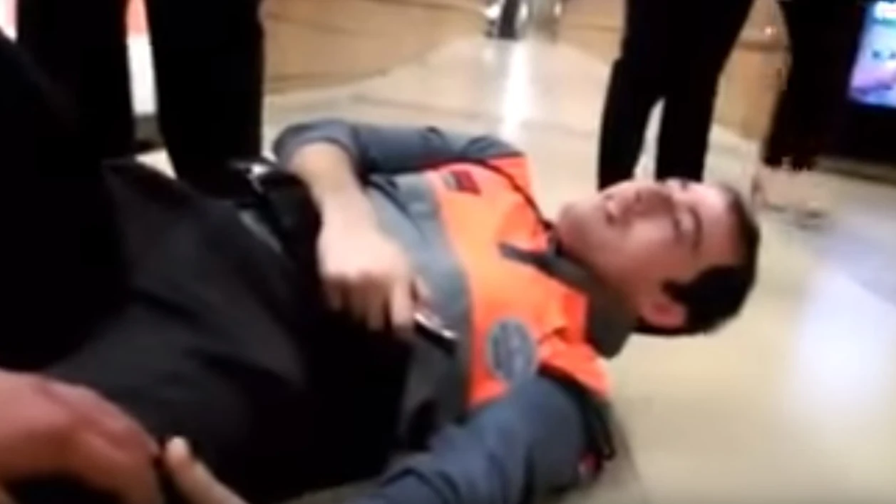 El vigilante de Metro herido en Barcelona El vigilante de Metro herido en Barcelona