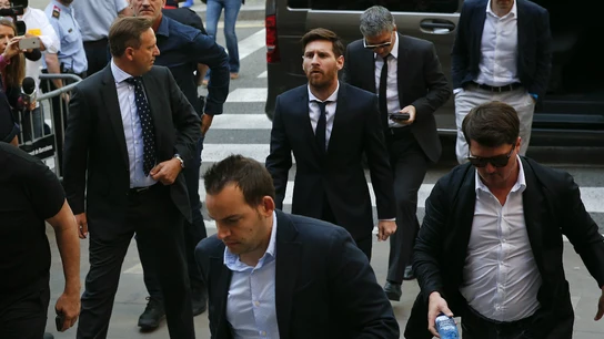 Lionel Messi Lionel Messi llega a la Audiencia de Barcelona