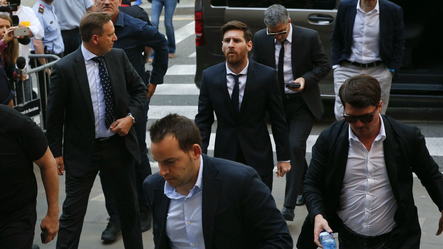 Lionel Messi llega a la Audiencia de Barcelona
