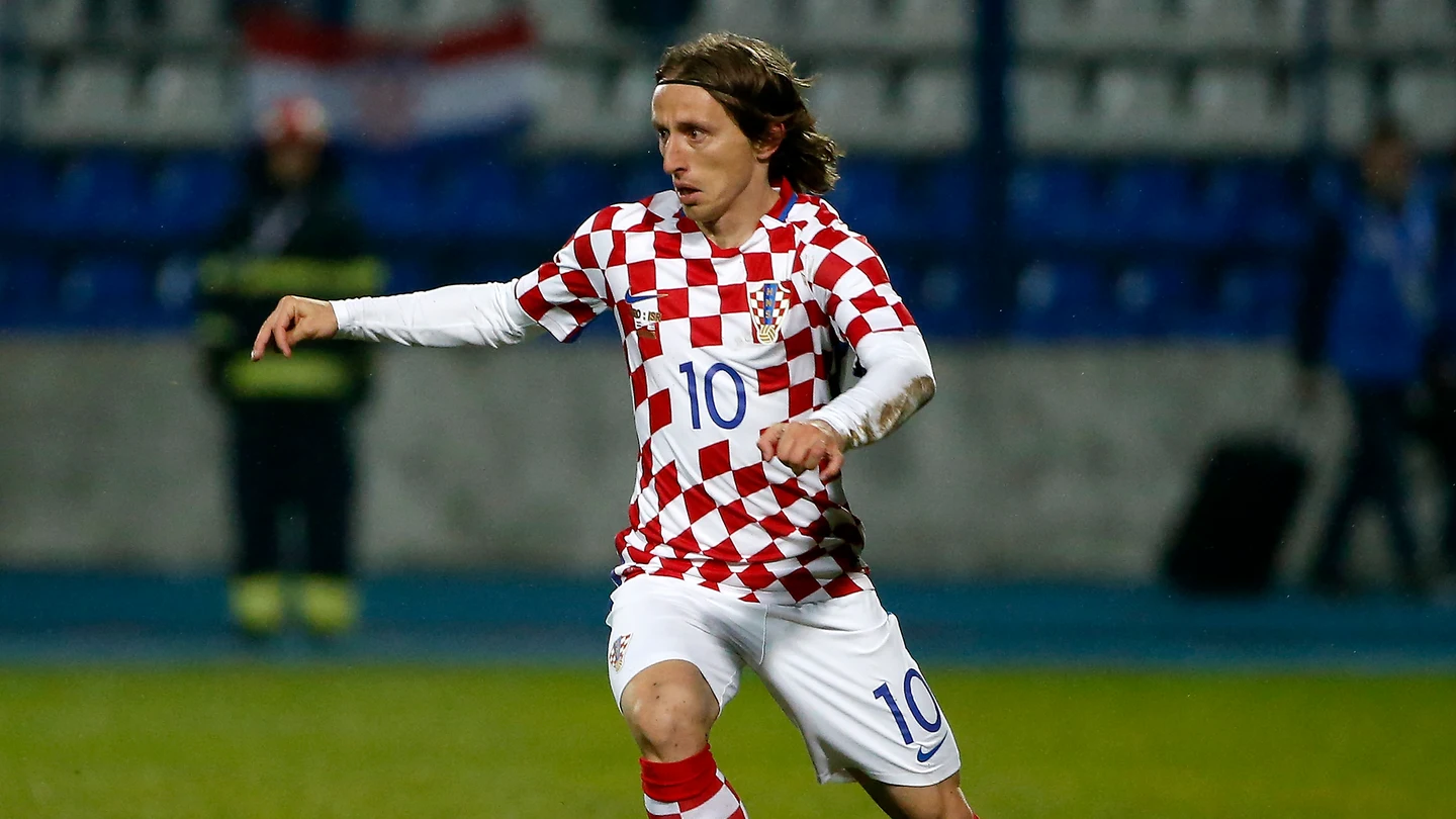 Luka Modric durante un amistoso con Croacia Luka Modric durante un amistoso con Croacia