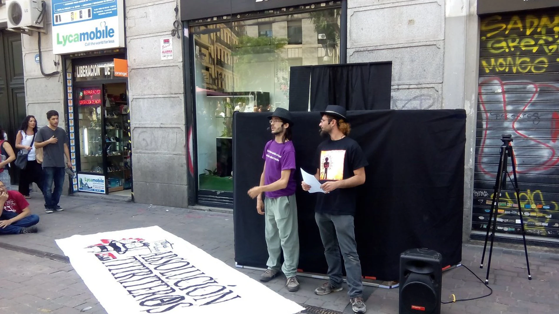 Los titiriteros que detuvieron en Madrid