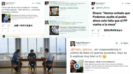 Extracto del tira y afloja en Twitter de Iglesias y Rivera previo a Salvados Extracto del tira y afloja en Twitter de Iglesias y Rivera previo a Salvados