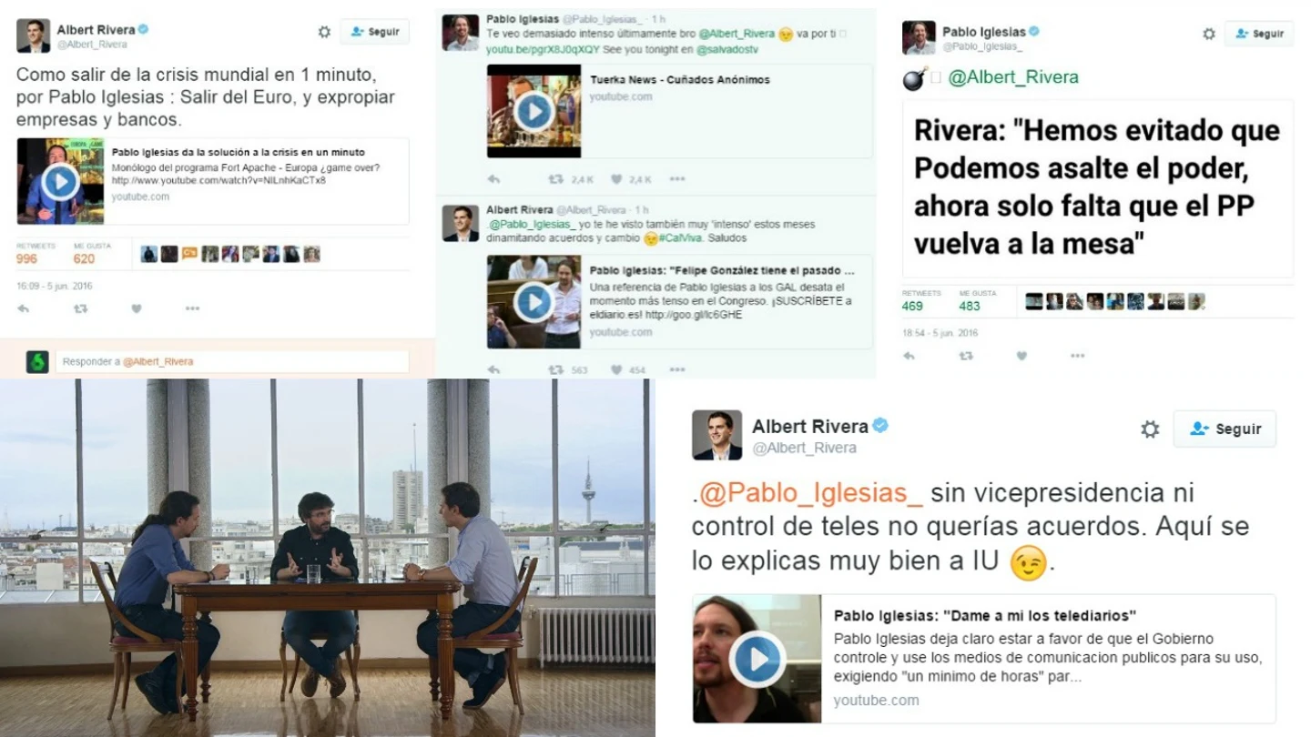 Extracto del tira y afloja en Twitter de Iglesias y Rivera previo a Salvados Extracto del tira y afloja en Twitter de Iglesias y Rivera previo a Salvados