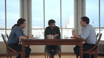 Pablo Iglesias y Albert Rivera en Salvados