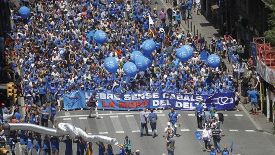 Miles de personas marchan contra el Plan Hidrológico del Ebro Miles de personas marchan contra el Plan Hidrológico del Ebro