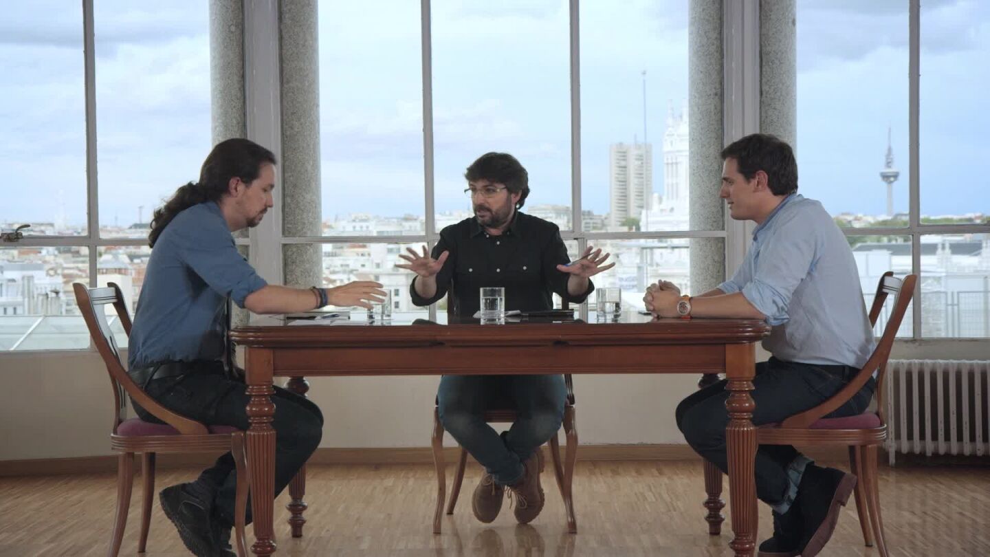 Jordi &Eacute;vole, en el cara a cara entre Albert Rivera y Pablo Iglesias