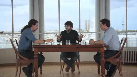 Jordi Évole, en el cara a cara entre Albert Rivera y Pablo Iglesias Jordi Évole, en el cara a cara entre Albert Rivera y Pablo Iglesias