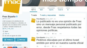 Fnac pide disculpas por el tuit erróneo sobre Podemos
